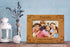 Family Where Life Begins And Love Never Ends - Engraved Natural Wood Photo Frame, Fits 5x7 Horizontal Portrait