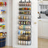 JKsmart 9-Tier Spice Rack Organizer with Door Hook, Wall Mount, Extra Large Capacity for Pantry Door, Stylish Black