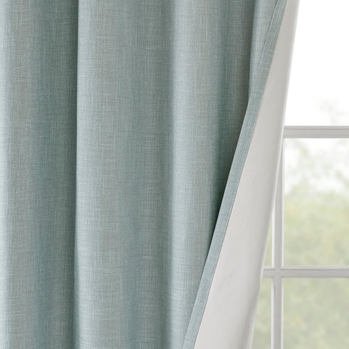 Grommet 50x54, Sun Smart Maya Blackout Curtain Patio Single Window, Textured Heatherd Print, Top Living Room Decor