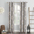 Sun Zero Nepal Global Medallion Print Blackout Grommet Curtain Panel, 40" x 84", Linen