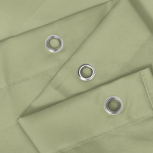 N&Y HOME Fabric Shower Curtain or Liner with Magnets, Sage Green, Hotel Quality, Machine Washable, 72x72