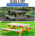 96 30(8ft) Premium Picnic Table Cover with Bench Covers Vinyl Fitted picnic table covers with Elastic RV Camping