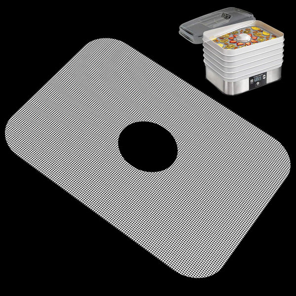 GUCUJI Pack of 5 Premium Non Stick Silicone Dehydrator Sheets, Fruit Dryer Mesh for Hamilton Beach 32100A