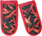 Cast Iron Skillet Handle Covers, Heat Resistant Pot Holders, Machine Washable Handle Mitts, 2 PCS (Red Pepper)