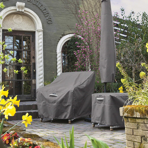 38 Inch Classic Accessories Ravenna Water-Resistant Rectangular Patio Ottoman/Table Cover, Outdoor Table Cover