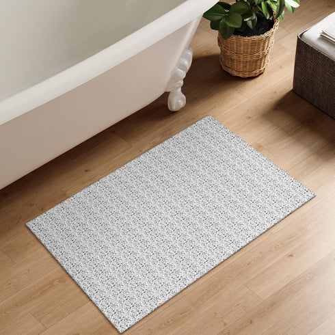 Collive Gray Small Bathroom Rug 2x3, Washable Indoor Doormat with Rubber Back for Entryway
