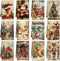 VitalCozy 12 Pcs Christmas Kitchen Towels and Dishcloths Xmas Santa Christmas Tree