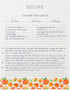 Jot & Mark Recipe Card Paper Full Page 8.5x11 with Crystal Clear Page Protectors for 3 Ring Binder, 30 Count (Peach