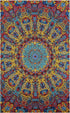3D 60x90 Inches Sunshine Joy Psychedelic Sunburst Tapestry Tablecloth Beach Sheet - Classic