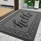 Yimobra Hello Door Mat, Heavy Duty Non-Slip Outdoor Welcome Mat for Home Entry, 29.5 x 17 Inch, Black Gray