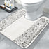 Popular Bath Sinatra Modern Contour Bath Rug - Stylish Luxury Bath Mat for Shower - Unique Design - White