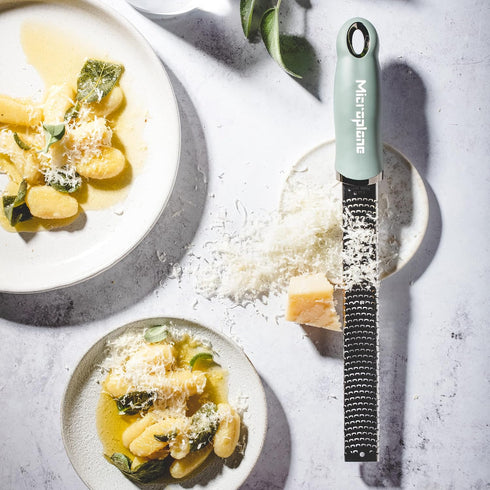 Microplane Premium Classic Zester - Eucalyptus Green | Lemon Zester tool, Hard Cheese & Vegetable Grater | For Citrus