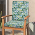 Magpie Fabrics Outdoor/Indoor High Back Square Corner Chair Cushion with Handle & Ties, Waterproof