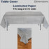 Havercamp Houndstooth Table Cover (54" x 108"), Water and Tear Resistant, Black and White Paper Cover