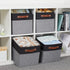 HNZIGE Fabric 11x11 Cube Storage Bins, Set of 4, Foldable Baskets for Shelves with Handles for Home Toy Organizer