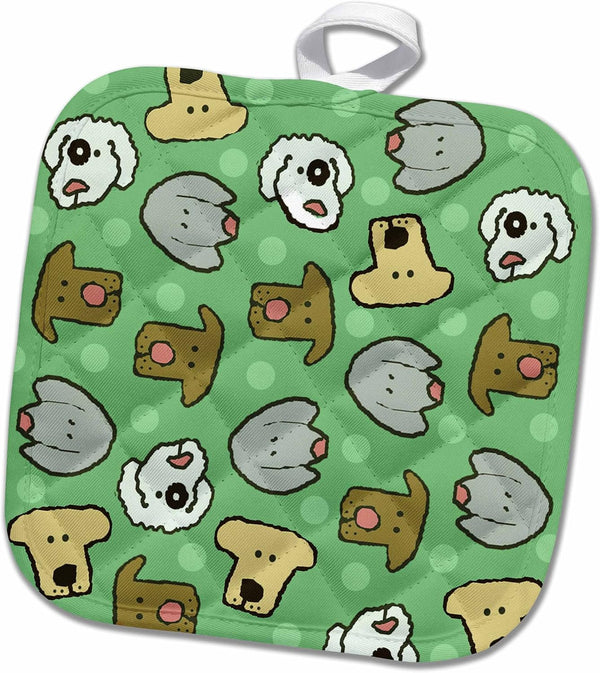 3D Rose Dog Cat Pet Adoption Pot Holder, 8" x 8"