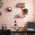 3 Fire Escape Shelf - Tier Metal Red Fire Escape Wall Shelves with Baskets, New York Action Figurine Display Shelf