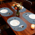 Set 2, Oval Placemats for Dining Table of Washable Leather Table Mats, Waterproof Heat-Resistant Non-Slip Kitchen
