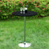 2 Pack 20 Inch Round Fitted Tablecloth Stretch Spandex Table Cover Black Washable Table Cloth Elastic Table Topper