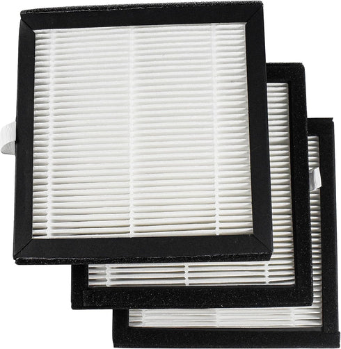 HQRP 3-Pack HEPA Filters for Afloia (AQ8/Q8), Honati, Hysure Q7, Tenergy Sorbi 2-in-1 Air Purifier