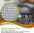 Stainless Steel Micro-Perforated 5-Quart Colander, Professional Strainer with Heavy Duty Handles