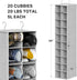 20 Closet, Simple Houseware Section Shelves Hanging Shoes Organizer Holder for Gray