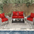 Set 19 19 4 Inch Set Outdoor Patio Chair Cushions L X W X H Waterproof & Fade Resistant Deep Seat and Back Cushions