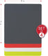 Dexas Heavy Duty Grippmat Flexible Cutting Board Set of Four, 8 by 11 inches, Gray, Red, White, Green