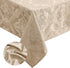 Elrene Home Fashions Caiden Elegance Damask Tablecloth, Waterproof, Stain & Wrinkle Resistant, 52" x 52" Taupe