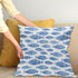 18" 18", Ambesonne Blue Throw Pillow Cushion Cover, Fish Sea Animal with Ottoman Ornate Mosaic Hand Drawn Style Marine