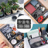 8pcs Drawer Organizers, Grey Separators and Storage Box, Foldable Drawer Dividers for Tool Containers, Toy Basket