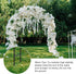 7.8ft RUBFAC Garden Arch Trellis for Climbing Plants Outdoor, Metal Arch Frame Garden Arbors and Arches, Outdoor
