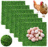 Owfeel 6 Pack Chicken Nesting Pads, 12x12 Washable Artificial Grass Mat for
