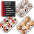Stock Your Home Disposable Muffin Tins, 20-Count 6-Cup Standard Size Foil Muffin Pans for Baking, Parties, Holidays