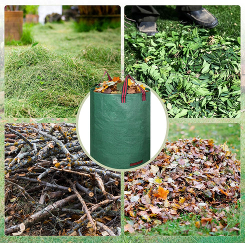 72 3 Packs Dntorx Gallons Reusable Yard Waste Bags, Lawn and Leaf Bags With Reinforced Handles, Collapsible Garden bag