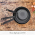 Merten & Storck 10" Pre-Seasoned Carbon Steel Frying Pan Skillet, Lightweight Cast Iron for Indoor Outdoor Cooking,