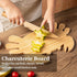 TJ POP Crab Shape Charcuterie Board, Small Cutting Board for Kitchen, Personalized Bamboo Cutting Board, 15.74" x 9.84"