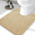 Smiry Chenille U-Shaped Toilet Bathroom Rugs, Soft Absorbent Non-Slip Contoured Machine Washable Bath Mats (24"x20",