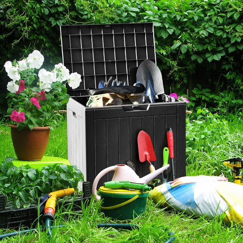 30 Package YITAHOME Gallon Deck Box Outdoor Storage Box, Waterproof Resin Delivery and Storage Box with Lockable Lid