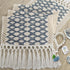 48 Inch, yuboo Blue and White Table Runner Short Boho Woven Coffee Table Runner for Round Table, Coastal Farmhouse