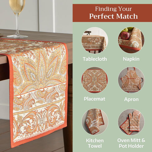 Maison d' Hermine Table Runner, 100% Cotton Double Layer Decorative for Home Kitchen Dining Party, 72 inches Long