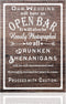 Jetec Open Bar Wedding Sign, Funny Wood Bar Sign for Your Reception Party, Hanging Wooden Rustic Farmhouse Decoration