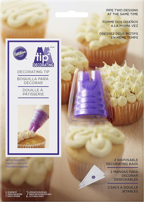 Wilton Tip2 Duo Piping Tip Set, Multicoloured, 3.2 x 12.7 x 17.86 cm