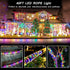 LED Rope Lights, Battery Operated String Lights, 40Ft 120 LEDs, 8 Modes Outdoor Waterproof Fairy Lights