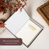 Set 2 Decorative Books with Storage (Caramel/Beige) of Faux Linen Book Boxes with Gold Stamped Covers Enhance Your