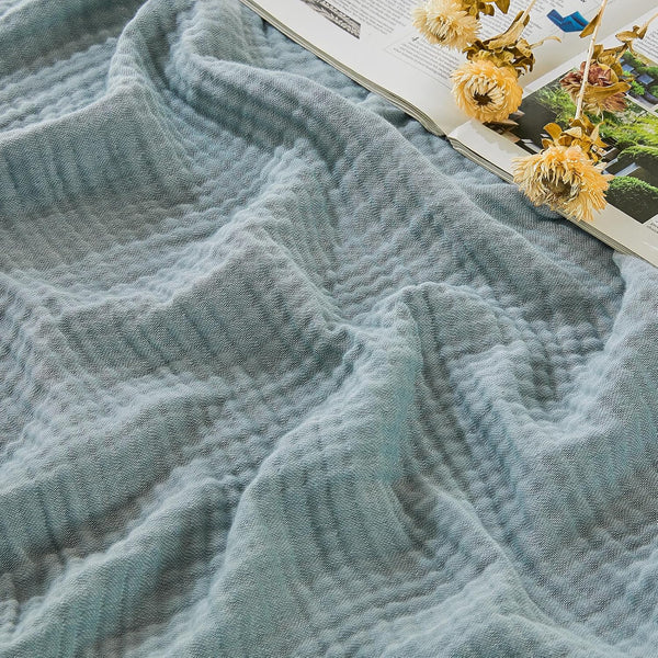 EMME Cotton Muslin Large Throw Blanket Couch Breathable Gauze Soft Lightweight Bed