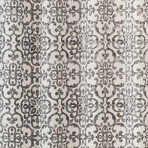 PAIRS TO GO Brockwell Decorative Window Treatment Rod Pocket Curtains - Double Panel, 28" x 84", Charcoal