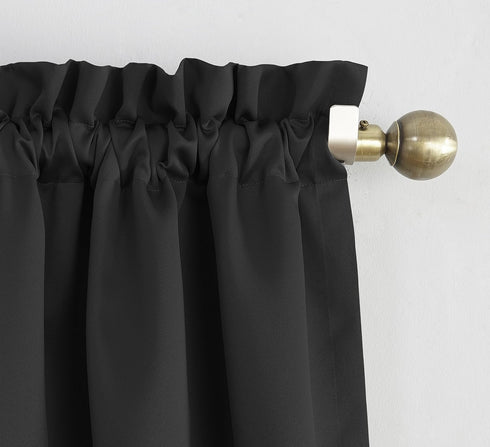 Sun Zero Easton Energy Saving Blackout Curtain Panel, 40" x 63", Black