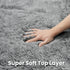 Xafir 6ft 6"x6") Light Gray Round Fluffy Rug Plush Fuzzy Shaggy Carpet,Soft Rugs for Living Room for Nursery,Preppy