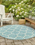 Unique Loom Trellis Collection Area Rug, Moroccan Inspired Lattice Design for Indoor/Outdoor Décor, 3 ft 3 in Round,